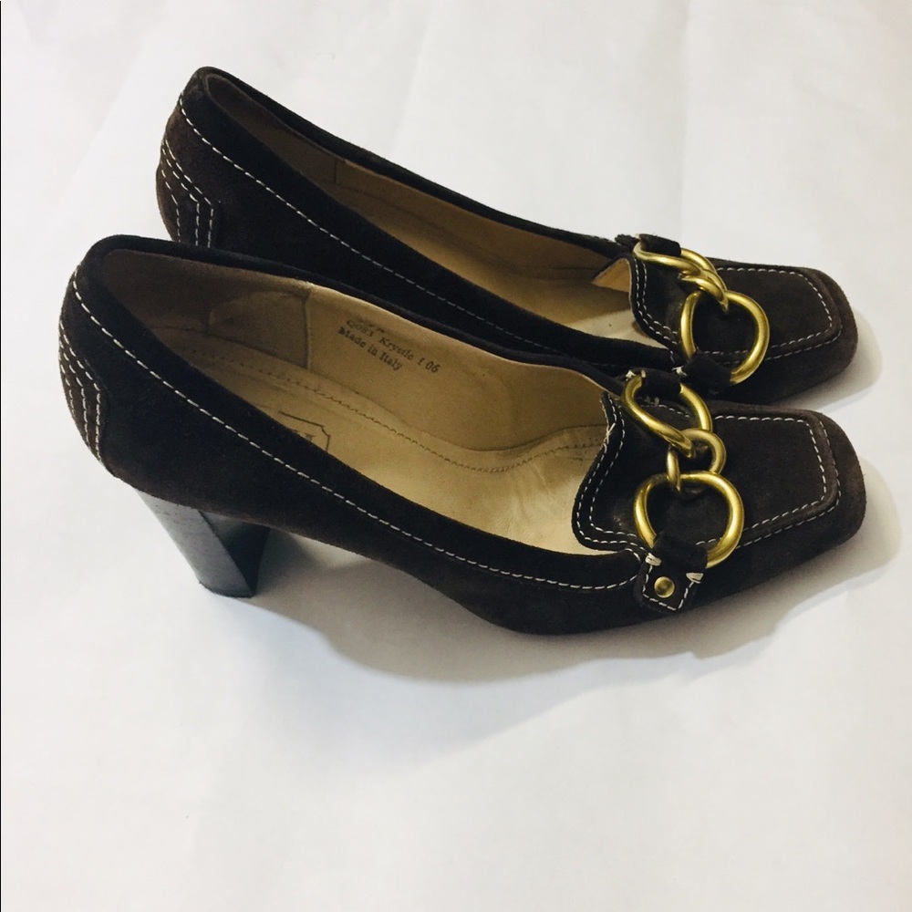 Coach Brown Suede Work/ Casual Heels